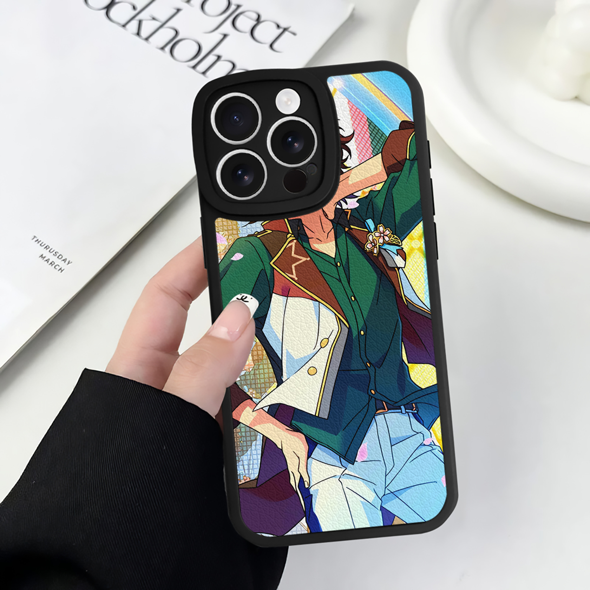 （画像用） あんさんぶるスターズ! Ensemble Stars 【iPhone 16シリーズ対応】シリコンスマホケース（レザー調） 材質：シリコン